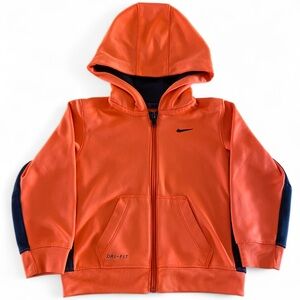 Nike Orange Zip-Up Dri Fit Kids Toddler Hoodie Size 24M‎